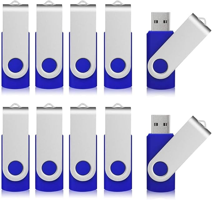 Aiibe 32GB Flash Drive 50 Pack USB Flash Drive 32GB Thumb Drive Bulk USB 2.0 Memory Sticks USB Drive 32 GB Jump Drives Wholesale, Blue