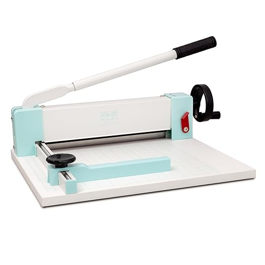 We R Makers Cinch Stack Cutter, Heavy Duty Guillotine Paper Cutter for 1â Thick Stacks, Precision Alignment, Easy Operation, Paper Cutter Guillotine for Scrapbooking, Card Making, and Crafting