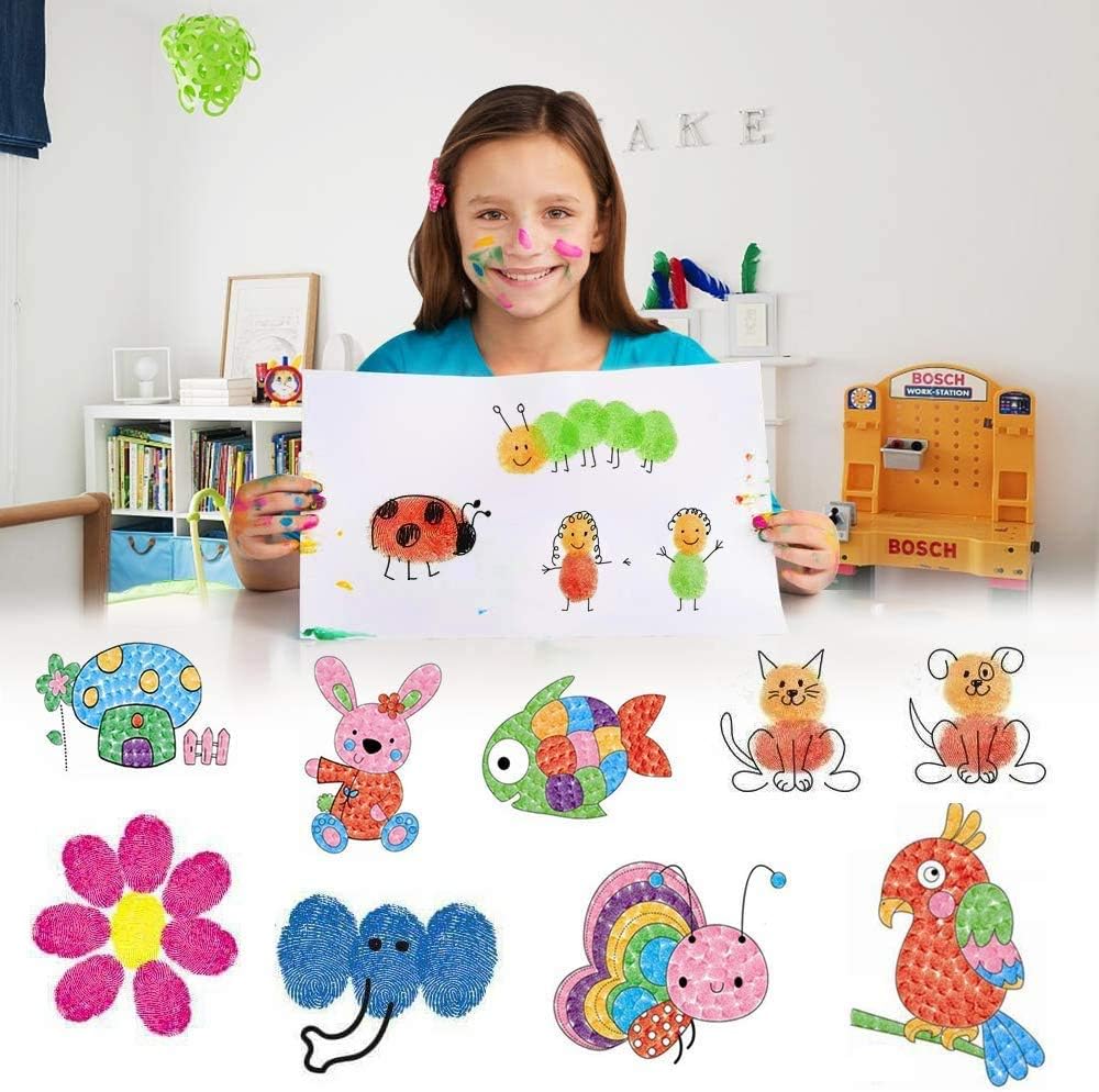Fstaor Craft Large Ink Pad for Rubber Stamps, Non-Toxic Washable Safe Stamp Pads for Kids, Ink Pads Permanent for Paper Wood Fabric (Pack of 12)