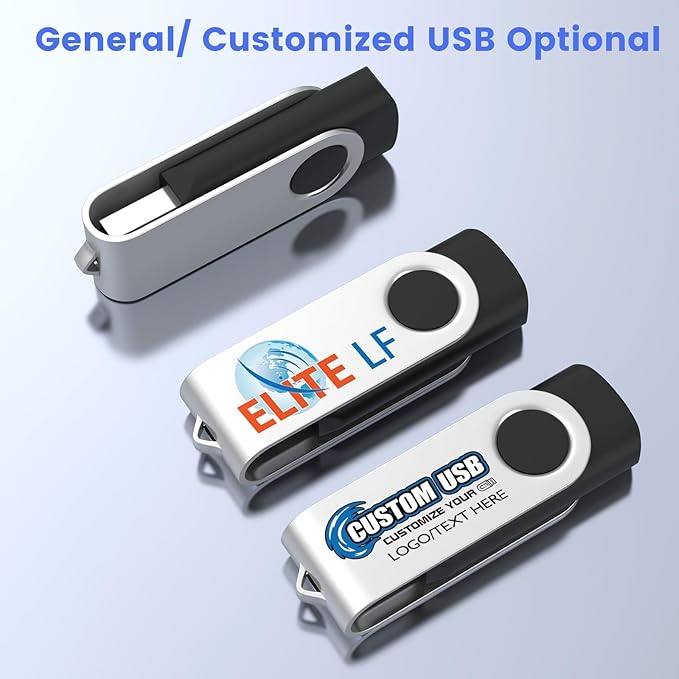 ABLAZE 32GB Flash Drive 10 Pack, USB 2.0 Memory Stick with Lanyards Swivel Thumb Drives Bulk 32GB Pendrive U Disk for Data Storage (Mixcolors)