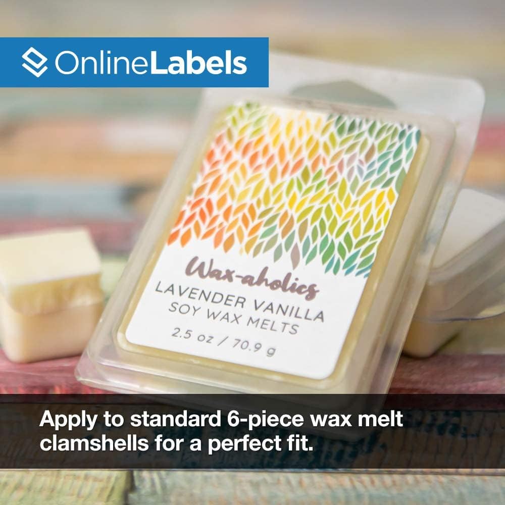 3 x 2 Rectangle Labels - Permanent, White Matte - Wax Melt, Soap, Address Labels - Pack of 2,500 Labels, 250 Sheets - Inkjet/Laser Printers - Online Labels