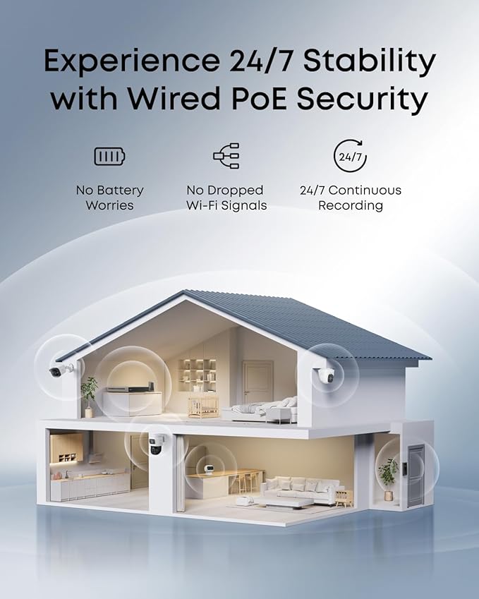 eufy 4K NVR Security Camera System S4 Max, Power Over Ethernet, Wired, 24/7 Recording, Triple Lens Bullet-PTZ Cam, 360° PTZ, Up to 16CH, Cross-Cam Tracking, 8× Auto Zoom, Smart Video Search, 2TB HDD