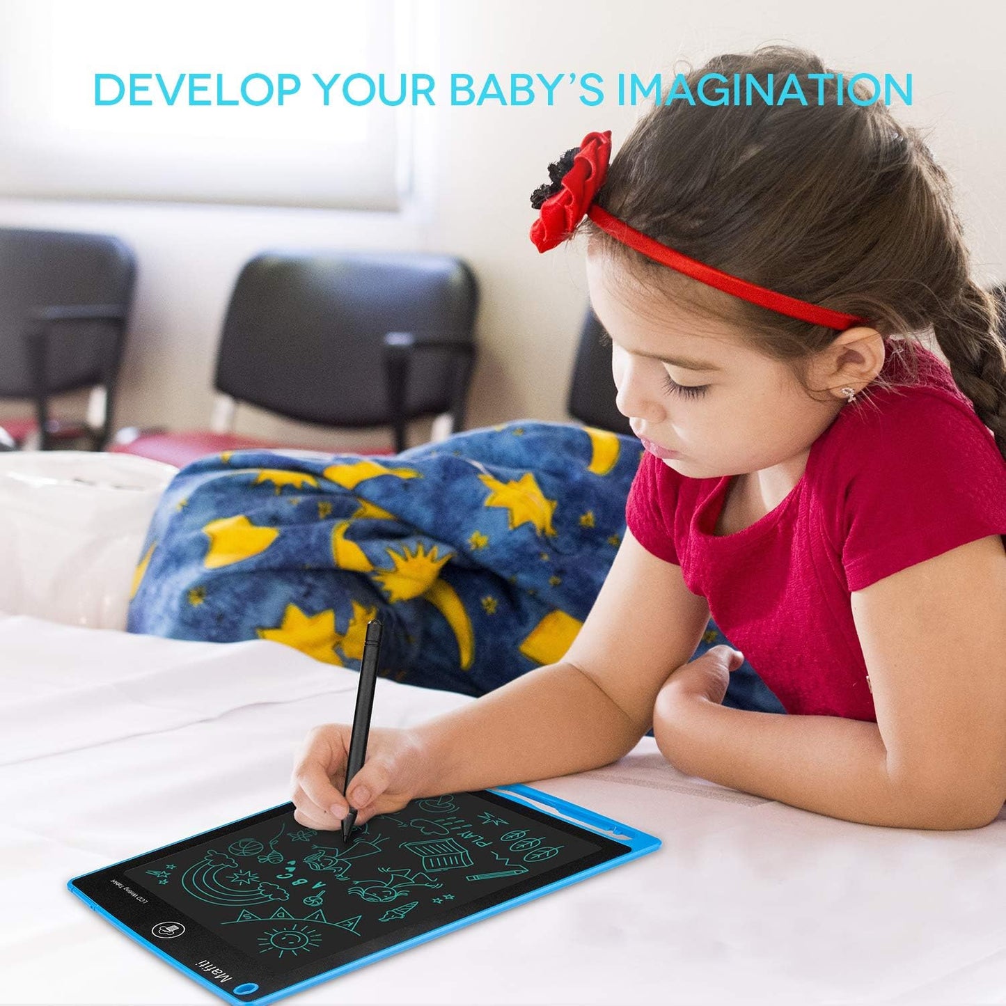 LCD Writing Tablet 8.5 Inch 2 Pack Colorful Screen Electronic Writing Drawing Pads Doodle Board for Kids Boys Girls