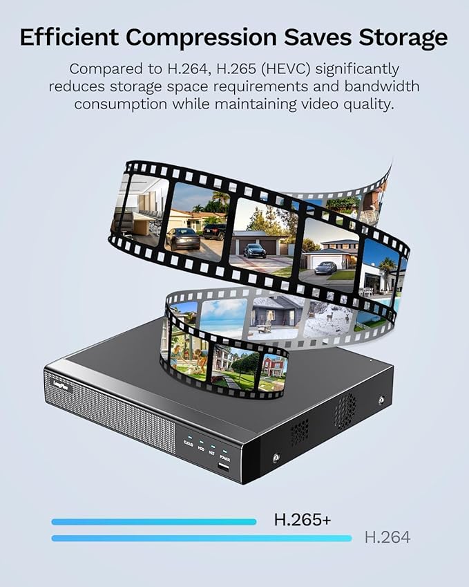 LongPlus 8MP 4K UHD Poe Wired Security Camera Outdoor for Security Cameras System, Cameras for Outdoor Home Security Spot Lights Color Night Vision, Strobe Light Alarm & Sound LP8MEF8