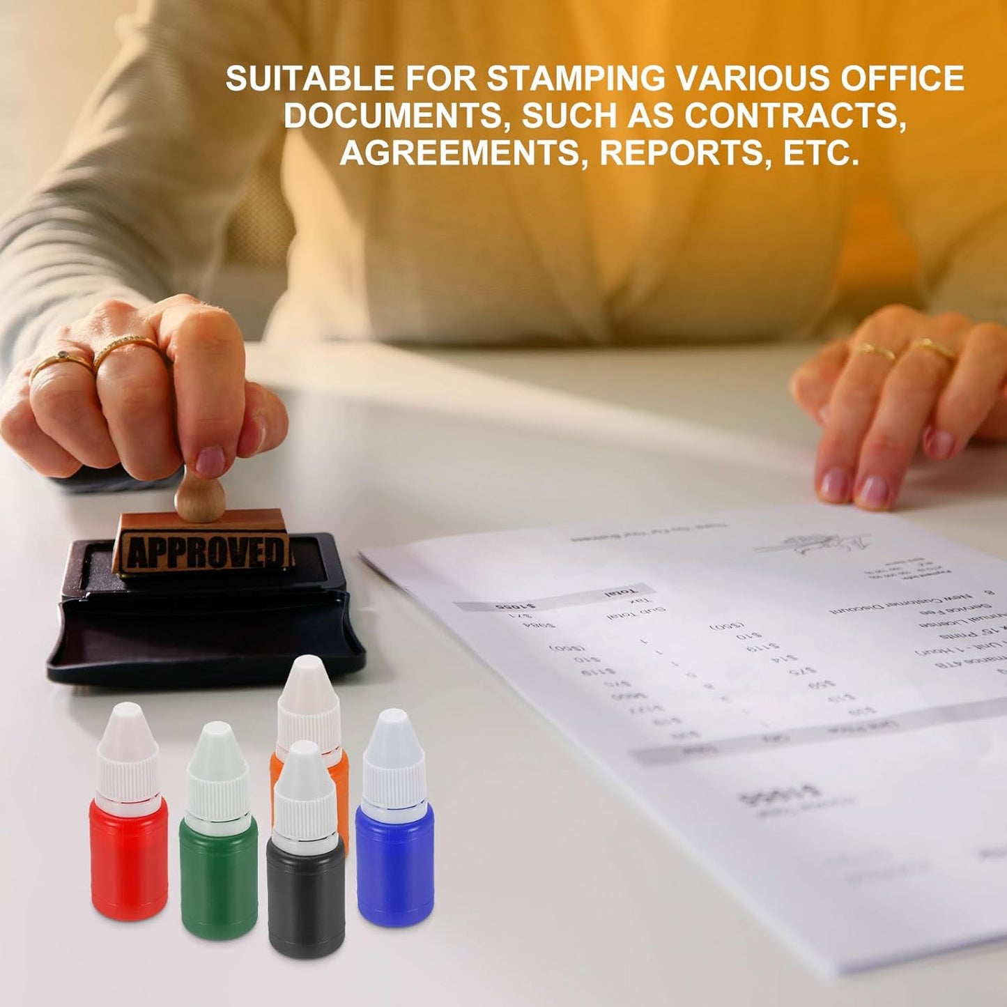 PATIKIL 0.33oz Refill Ink for Stamps and Ink Pads, 12Pcs 10ml Stamp Pad Ink Refill for Office Stamp Self Inking Stamp Date Stamp Scrapbooking, Rose Red