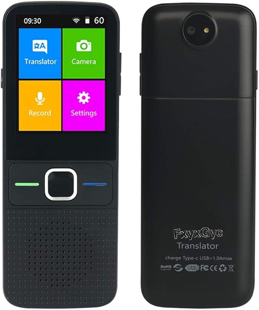 Language Translator Device, Portable Instant Translator Device Supports WiFi/Bluetooth/Offline Two-Way Real-Time Online 137 Languages Smart Language Translator for Travel Business Learning 25 Upgraded