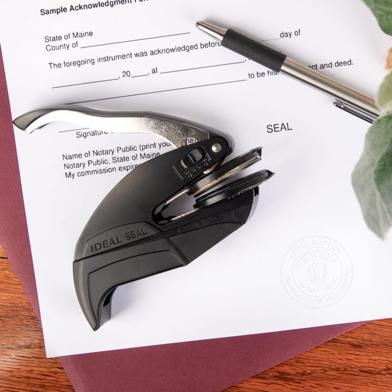 Illinois Round Notary Embosser | Official State Embosser | Official Seals | Meets State Specifications (Illinois, Round Embosser)