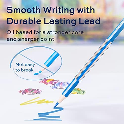 72 Colored Pencils for Adult Coloring Books, Soft Core, Art Drawing Pencils for Artists Beginners, Coloring Pencils Set with Sharpener for Coloring, Sketching, Painting