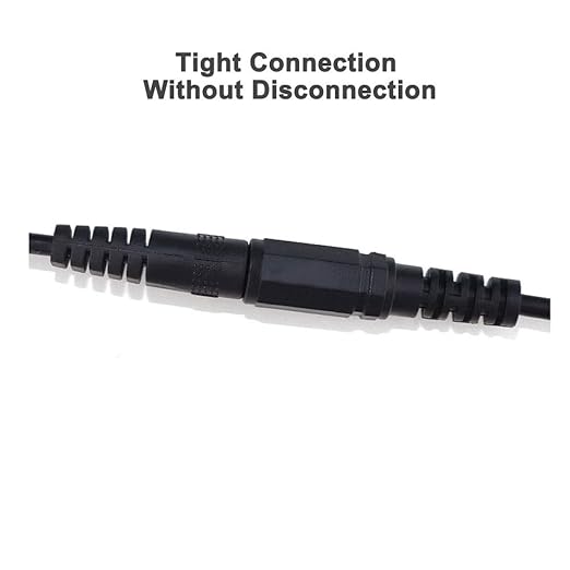 DC Power Splitter Security Camera Power Splitter 12V CCTV Power Cable (1 Female to 2 Male 5.5mm X 2.1mm, 5Pack)