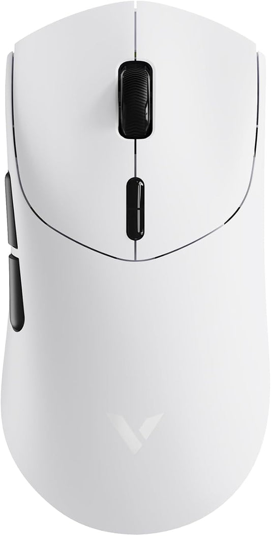 Rapoo VT7 Wireless Gaming Mouse, True 8K Wireless Polling Rate, 53g Lightweight, Up to 750 Hr Battery, Nordic nRF54L15 MCU, 100-Million Mechanical Switch, 10 Programmable Buttons, White