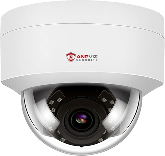 Anpviz 4MP PoE IP Dome Camera with Microphone/Audio, IP Security Camera Outdoor Indoor, 98ft Night Vision, IP66 Waterproof, 2.8mm Wide Angle Lens, 24/7 Recording, Not PTZ, NDAA Complaint (U Series)