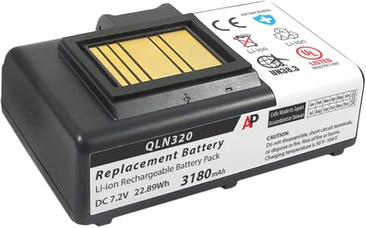 Artisan Power Replacement Battery for Zebra Printer Models QLn320 QLn220 (HC), ZQ500, ZQ510, ZQ520, ZQ610, and ZQ620 Mobile Printers - Rechargeable Lithium Ion Battery 3180 mAh for Max Life
