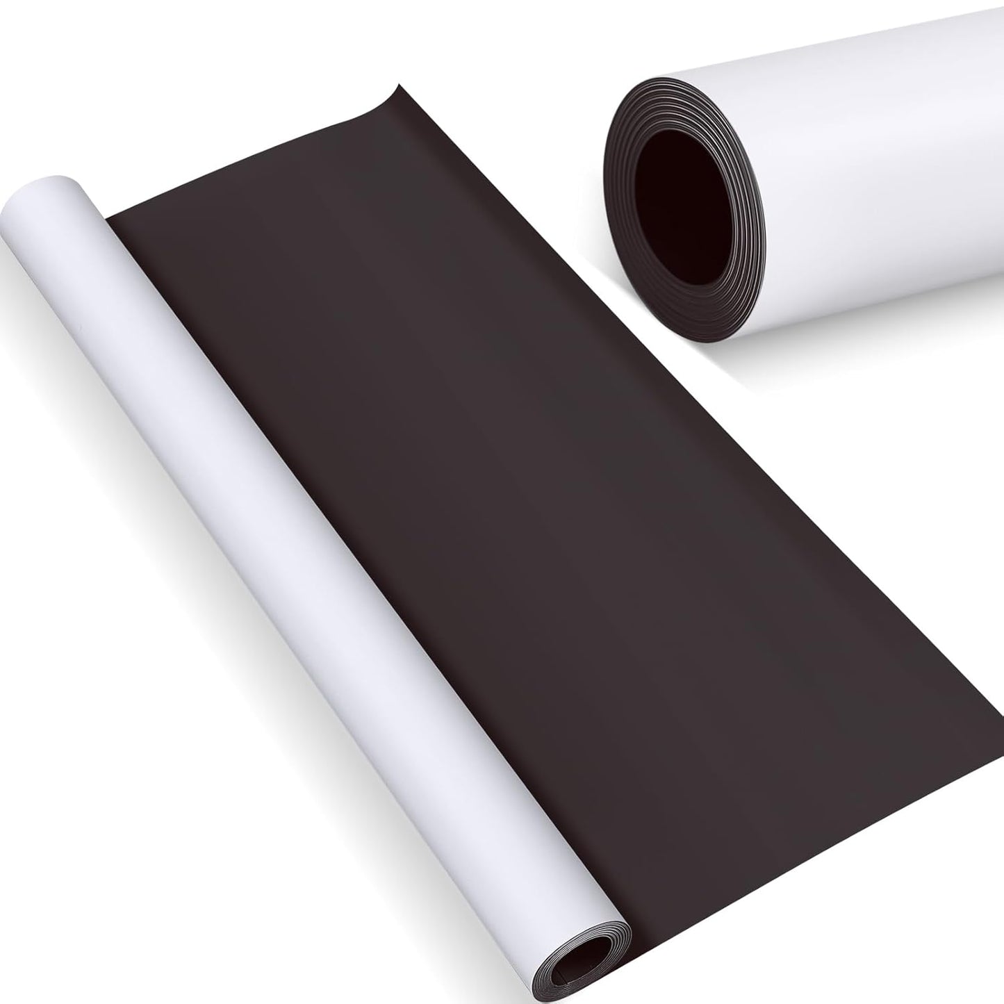 Amylove Blank White Surface Magnet Sheets 16 Inch x 5 Feet, 30 Mil Magnetic Roll Printable Flexible Vinyl Blank Magnetic Sign Sheet Safe for Vehicles DIY Craft Project