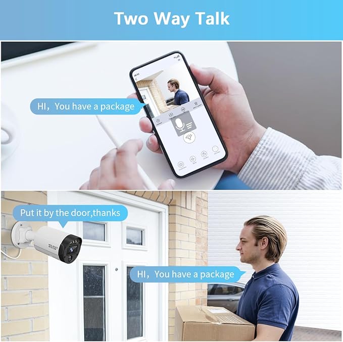 【2-Way Audio】 5MP Wired Security Camera System, Home Video Surveillance Systems,POE IP Cameras System,Surveillance DVR Kits
