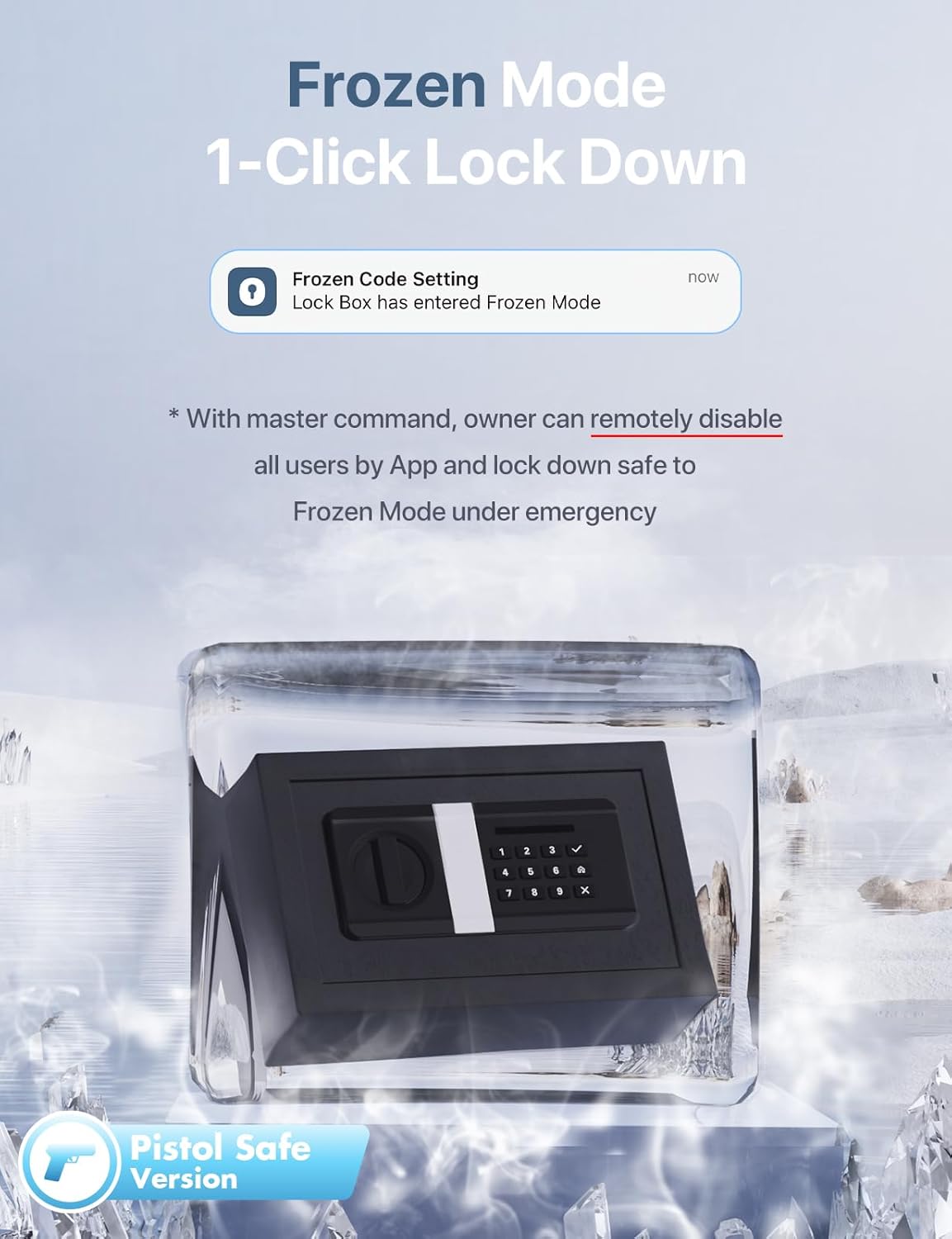 FORFEND Smart Home Safe | WiFi Safebox App Lock/Alarm | Voice Command, Kidnap Alarm, Tamper Detect, Frozen Mode, Sub Account| Digital Safes Anti Theft