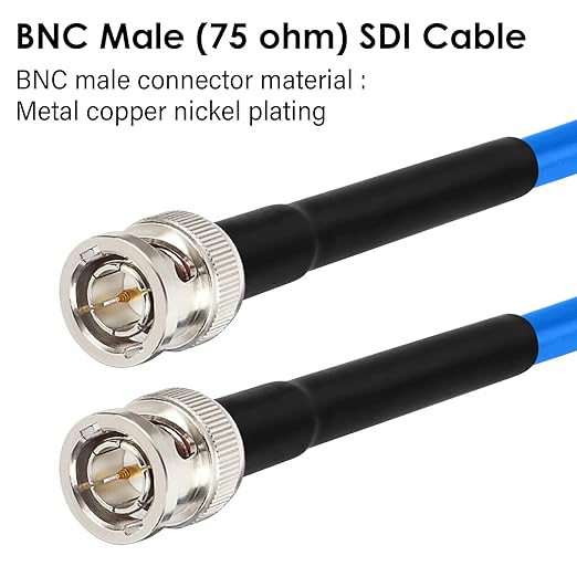 XRDS -RF 250FT SDI Cable, 3G/6G-SDI Cable BNC Digital Video Cables 75 Ohm RG59 BNC Male Cables for 3G/6G HD SDI Monitor Video Recorder Converter Splitter Security Camera