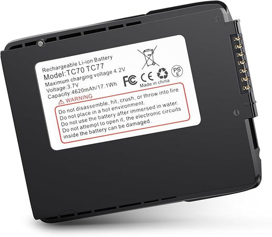 E EGOWAY 4620mAh Replacement Battery for Zebra TC77 Barcode Scanner, Compatible with Zebra Symbol Motorola TC70, TC72, TC75, TC77, TC700h, TC700k, TC720l, TC75x, TC75EK, TC75AH, TC75GK, TC77HL