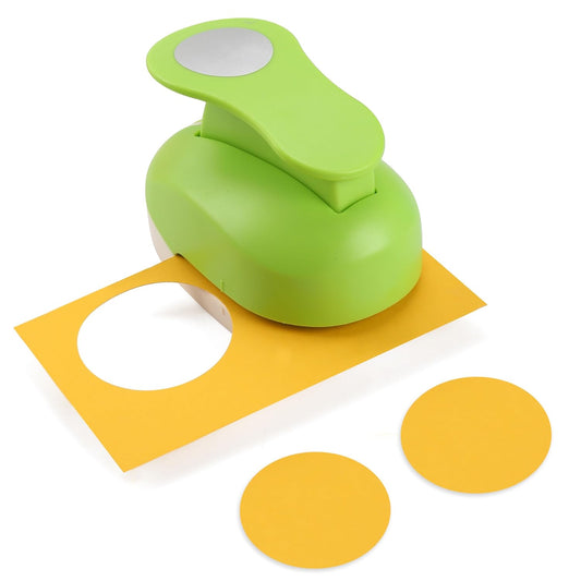 LOONENG 2 Inch Circle Hole Punch - Create Perfect Circles for Handmade Craft Projects - Ideas for Scrapbooking, Card Making, DIY Photo Albums, Gift Tags, Homemade Confetti
