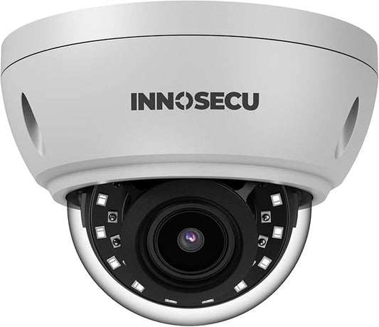 PoE Camera 5MP, Vandal-Proof Dome Security Surveillance Camera Outdoor IP67, Built-in Mic, 2.8mm Lens Wide Angle 110°, Smart Motion Detection, Night Vision 100ft, No PT Supported. IND5GR56A