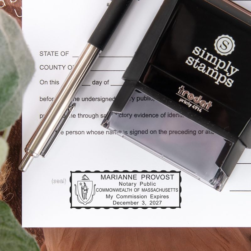 North Dakota Rectangular Notary Stamp | Official State Notary Stamp | Official Seals | Meets State Specifications (North Dakota, Rectangular Stamp)