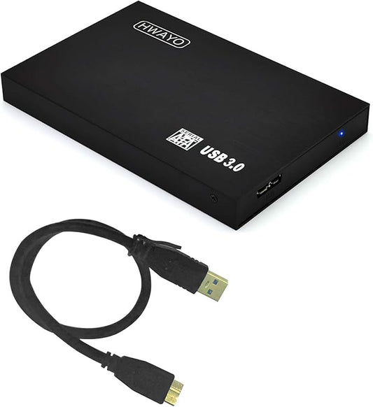 2.5'' 500GB Ultra Slim Portable External Hard Drive USB3.0 HDD Storage Compatible with PC, Desktop, Laptop, Xbox One Console (Black)