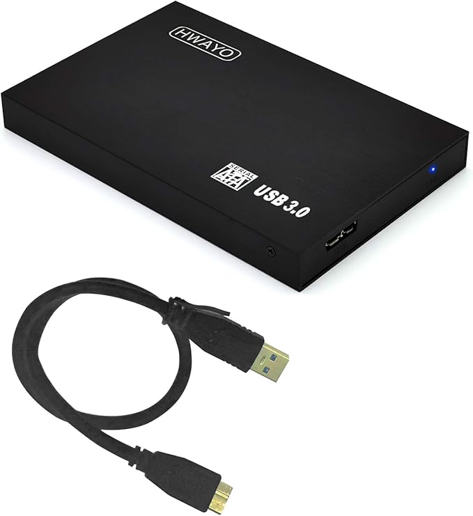 2.5'' 320GB Ultra Slim Portable External Hard Drive USB3.0 HDD Storage for Xbox One Consle, PC, Laptop (Black)