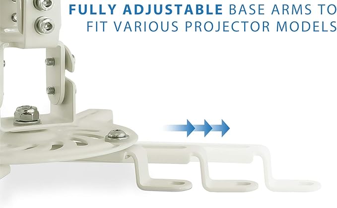Mount-It! Ceiling Projector Mount | Full Motion and Height Adjustable from 14.5-21.5 Inches | Universal Bracket Fits Epson, Optoma, Benq, and Viewsonic Projectors | 30 Lbs Capacity (Medium)