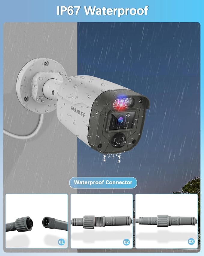 【90-Day Storage】 Outdoor Wired Security Camera System, Home Video Surveillance Systems, CCTV Cameras for Home, DVR Camera System