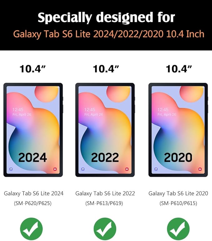 TiMOVO Case for All-New Samsung Galaxy Tab S6 Lite 10.4 Inch 2024/2022/2020, Ultra Slim Lightweight Magnetic Stand Cover Fit Galaxy Tab S6 Lite Tablet - Light Blue
