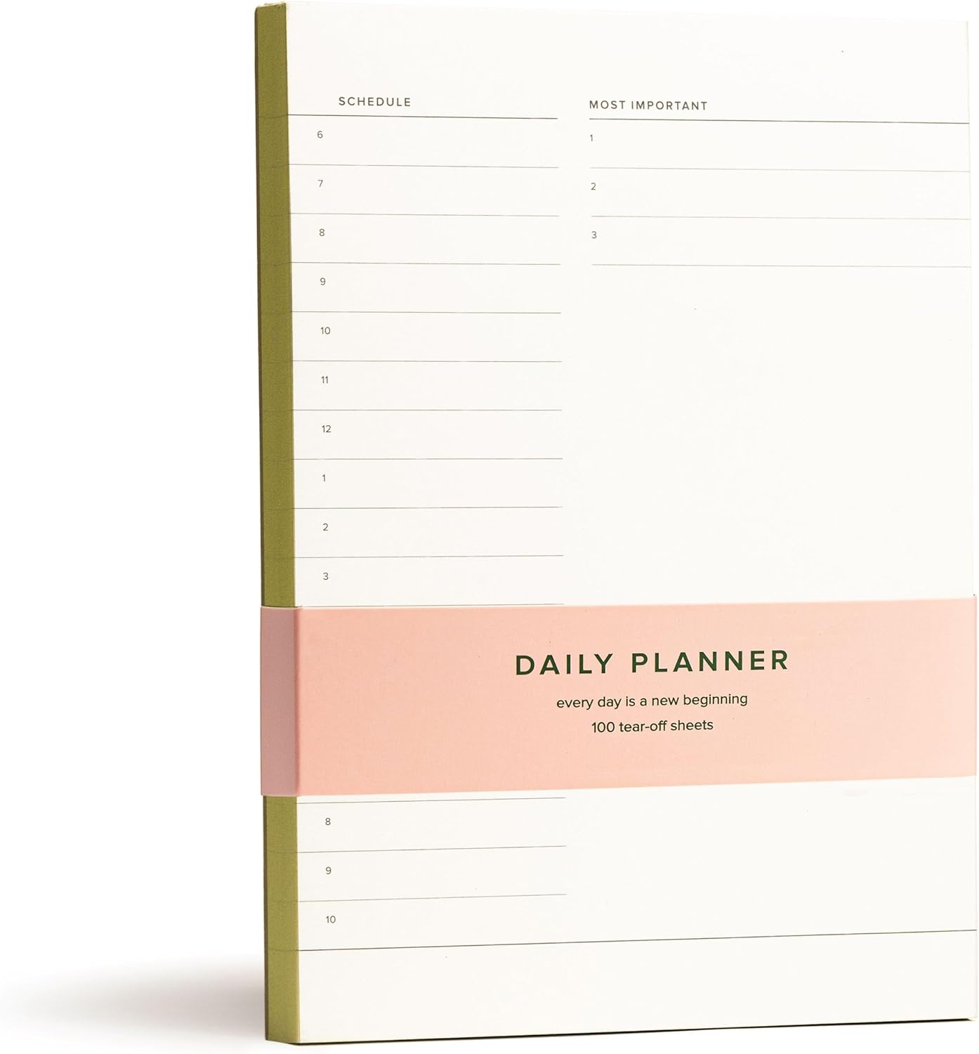 Daily and Weekly To-Do List Notepad â Desk Pad for Work and Study, Lime, 8x6 Inches