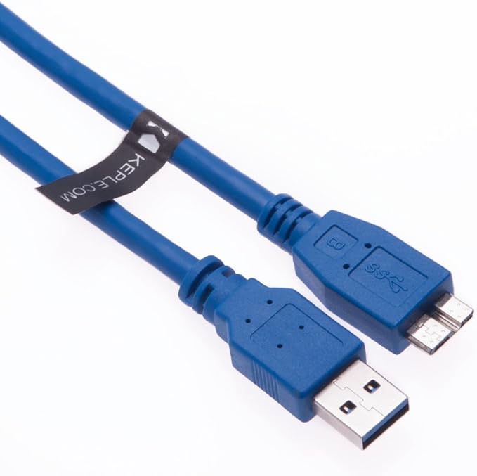 Keple USB Micro-B Cable for Seagate Game Drive for Xbox Backup Plus Slim, BackupPlus, Expansion, STEB2000200, STBV2000200, Wireless Plus, Maxtor M3, Verbatim Store 'n' Go, Hitachi HGST Touro S (3ft)