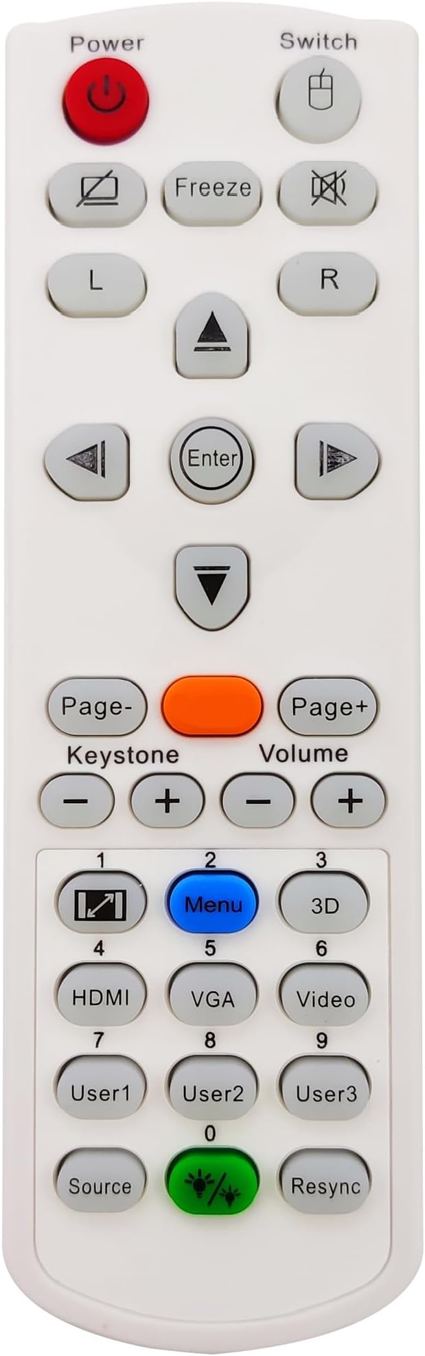 BR-5011L Projector Remote Control for Optoma EH460ST, EH465, EH470, GT5600, W460, W461, WU465, WU470, X460, ZH507
