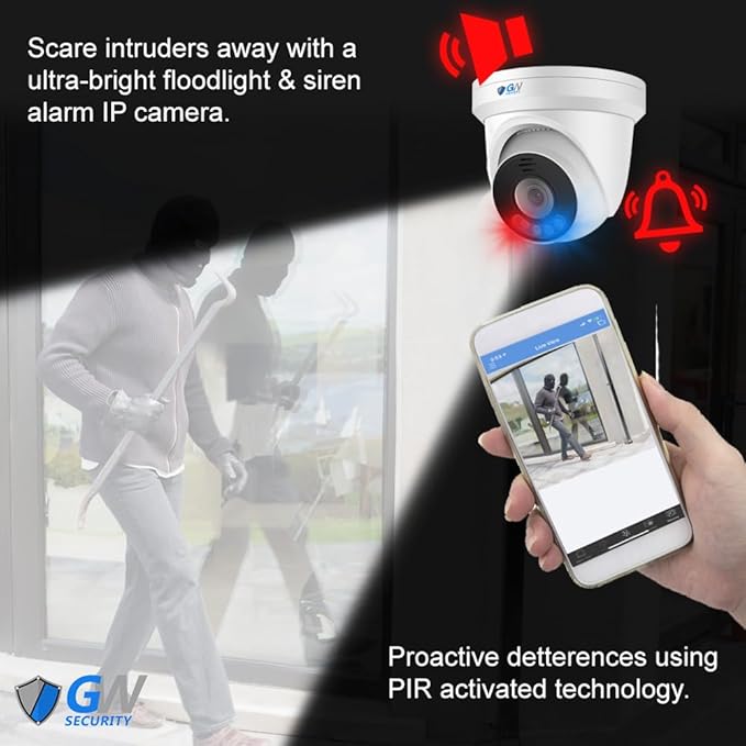 GW Security 32 Channel NVR UltraHD 12MP (4000x3000) Face/Human/Cars Detection PoE Security Camera System with 12 x 6K 12MP Full Color Night Vision Waterproof 2-Way Audio Dome Cameras
