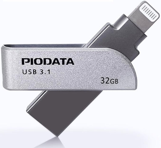 iXflash 32GB MFi Certified Lightning & USB Type A Flash Pen Drive for iPhone/iPad/Mac/PC External Storage Memory Photo Stick
