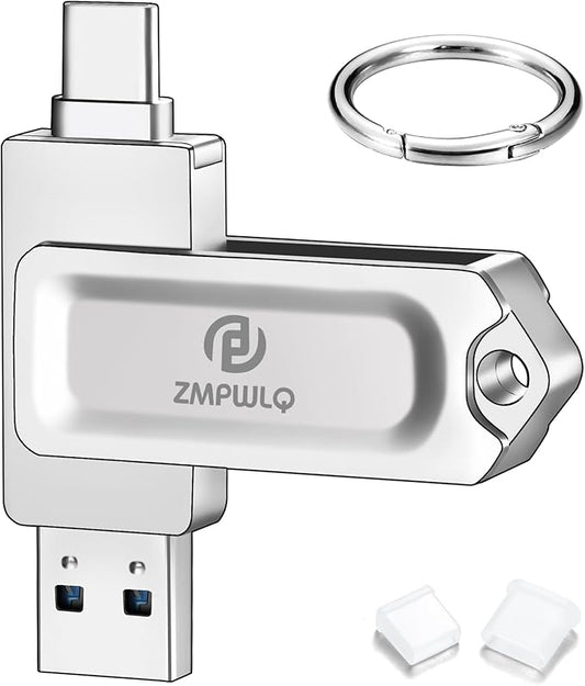 Photo Stick 128GB for iPhone 15/16/17, USB-C Flash Drive Phone Backup Storage, Photo & Video Saver for iPhone/iPad/Android/PC, Real Capacity USB Memory Stick for Photos, Contacts & File Transfer