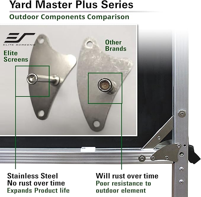 Elite Screens Yard Master Plus, 275-INCH 16:9 Height Setting Adjustable Portable Projector Screen, 4K HD Outdoor Indoor Movie Theater Front Projection, US Based Company 2-Year Warranty, OMS275H2PLUS
