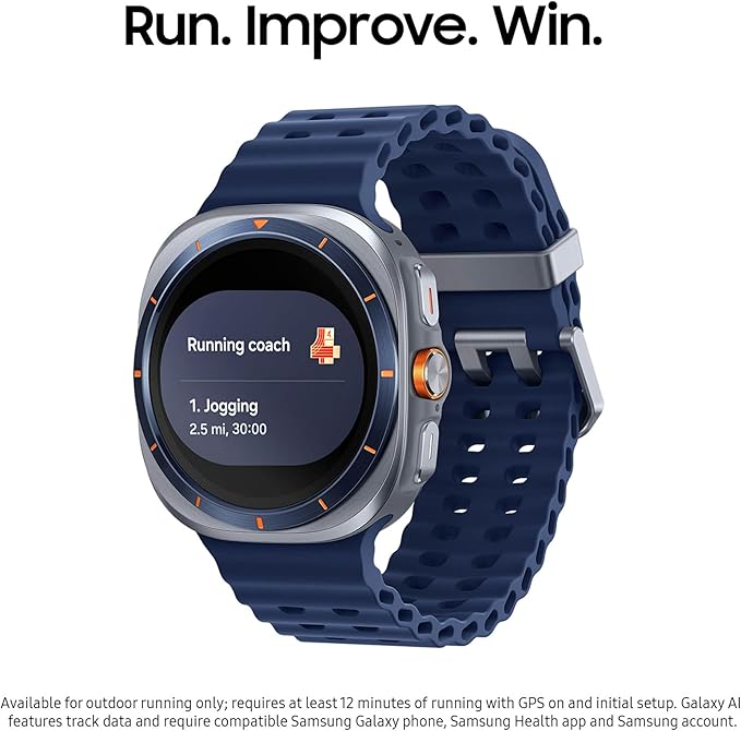 Samsung Galaxy Watch Ultra (2025) 47mm LTE Smartwatch, Titanium Casing, Advanced Sleep Coaching, Running Coach, Energy Score, Heart Rate Tracking, GPS, Titanium White [US Version, 2 Yr Warranty]