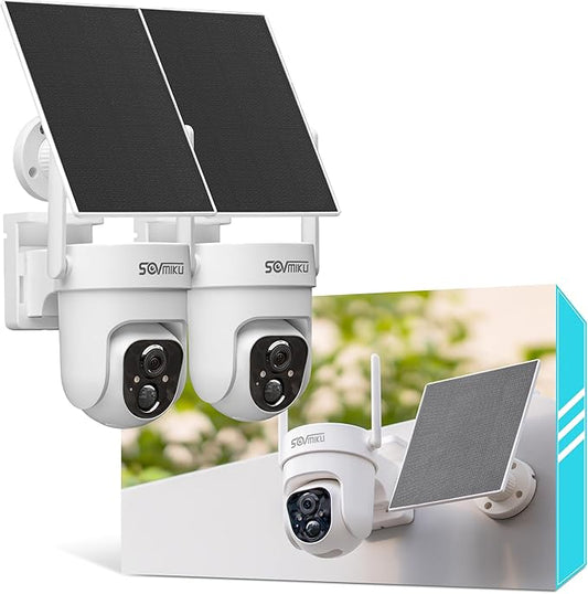 Vicohome 2CQ4 2K AI Solar Security Camera Wireless Outdoor,Battery Powered Cam, Color Night Vision,Two Way Audio, Motion Detection, Easy to Setup,Audible Flashlight Siren 180 Days Exchange Policy