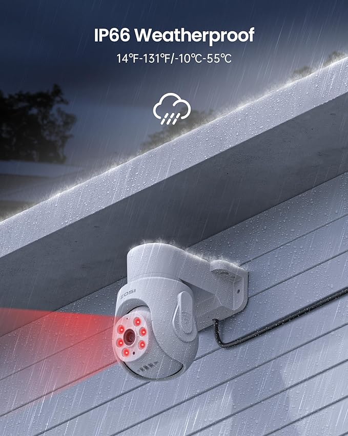 ZOSI 5MP Wired Security Camera System, 8pcs 1080p Pan/Tilt 360°View Weatherproof Camera,One Way Audio, AI Human Vehicle Detection,Night Vision, H.265+ 8CH DVR with 1TB Hard Drive for 24/7 Recording