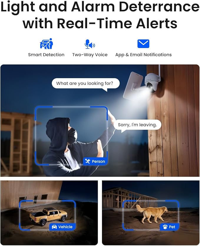 REOLINK 4K 4G LTE 360° Cellular Security Camera Wireless Outdoor +128G SD Card - 2Pack, No WiFi Solar Powered, SIM Card Included, 8MP Color Night Vision, Local/Cloud Storage, Go PT Ultra+Solar Panel 2