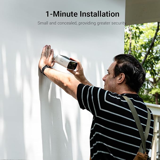 Solar Security Cameras Wireless Outdoor, 4-Cam-Kit, 2K Home Security Camera System, 365-Day Battery Life, No Subscription Fee, Easy to Install, Color Night Vision, Local Storage