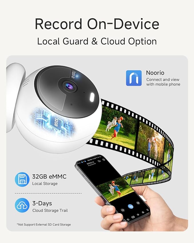 Noorio Security Cameras Wireless Outdoor Magnetic, 4-Pack Easy Install Battery Powered Wireless Cameras for Home Security, 1080P AI Motion Detection, Free Local Storage, No Monthly Fee