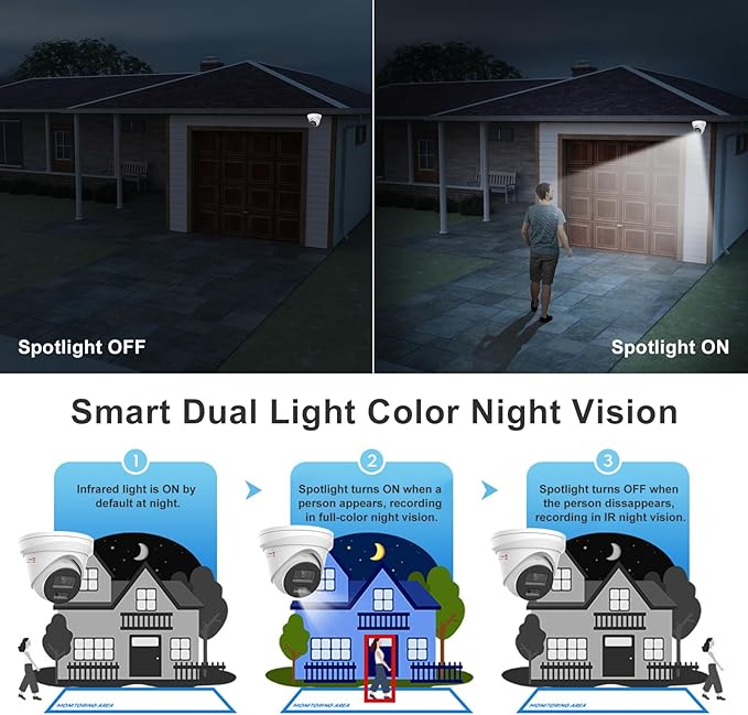 Anpviz 12MP PoE IP Camera Outdoor, 4096x3072@10fps, 134° Wide Angle (4:3), Smart Color Night Vision, Human Vehicle Detection, Wired Turret Metal Security Camera with Audio, 2.8mm Lens, IP67 Waterproof