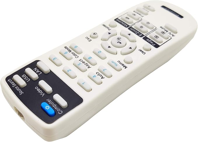 2155721 Projector Remote Control for Epson EB-1970W, EB-1975W, EB-1980WU, EB-1985WU, PowerLite 1930/ 1940W/ 1945W/ 1950/1955/ 1960/1965/ 1970W/ 1975W/ 1980WU/ 1985WU/ Home Cinema 1440