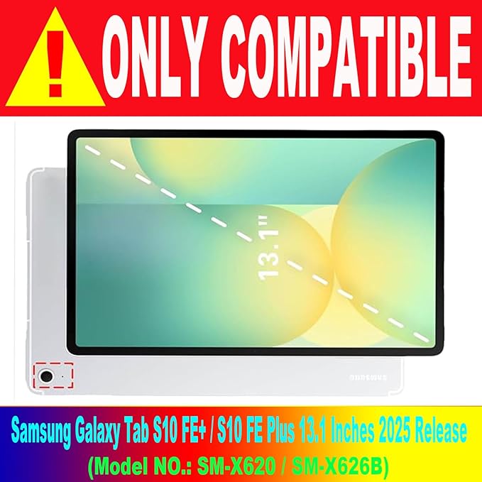 Keyboard Case for Samsung Galaxy Tab 10 FE Plus 13.1inch, S10 FE+ Smart Keyboard Case Magentic Keyboard Cover with S-Pen Holder, Blue