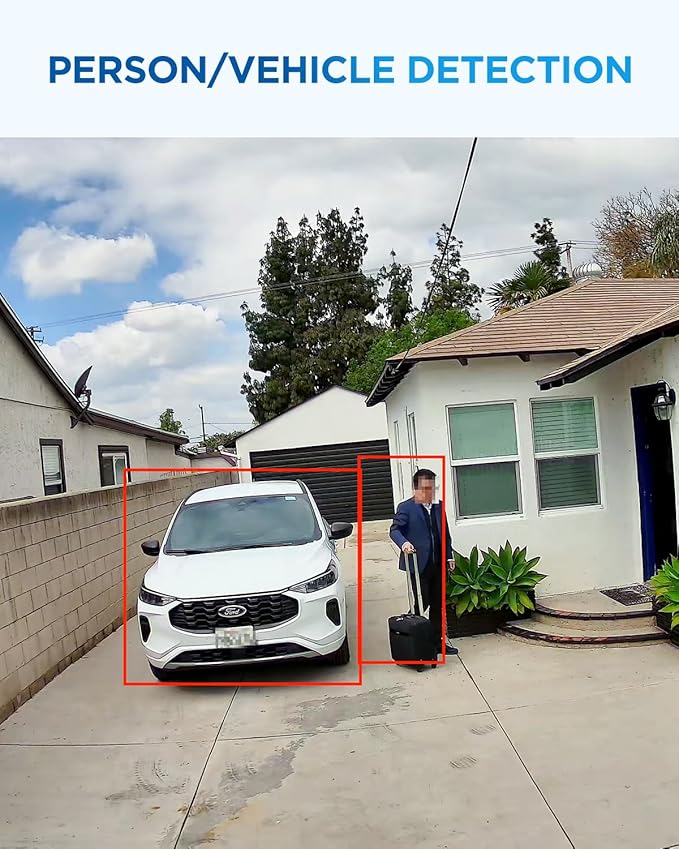 4COVR 4K PoE Security Camera System 8CH, 2-Way Audio & Smart Color Night Vision, 8X 8MP PoE IP Bullet Cameras, AI Human/Vehicle Detection, IP67 Weatherproof, 2TB NVR, 24/7 Recording, LY37YX8M0808-1