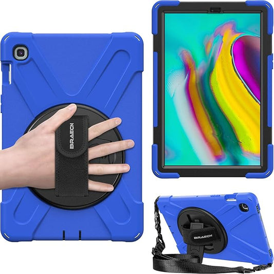 BRAECN for Samsung Galaxy Tab S5e Case 10.5 inch 2019, Heavy Duty Shockproof Case with 360 Rotating Kickstand/Hand Strap&Shoulder Strap for Galaxy Tab S5e 10.5‘’ Tablet SM-T720/SM-T725