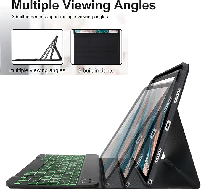 Keyboard Case for Samsung Galaxy Tab A11 Plus/ A9 Plus 11 inch (SM-X210/X216/X218) 2023, Backlite A9+ Keyboard Case with S Pen Holder for A11+(Black)