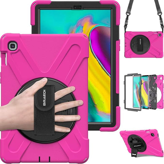 BRAECN for Samsung Galaxy Tab S5e Case 10.5 inch 2019, Heavy Duty Shockproof Case with 360 Rotating Kickstand/Hand Strap&Shoulder Strap for Galaxy Tab S5e 10.5‘’ Tablet SM-T720/SM-T725