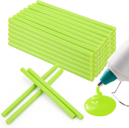 MATUFF Light Green hot Glue Sticks Full Size 0.43â Dia x 8â Long, 52 pcs Hot melt Adhesive Glue Sticks, All-Purpose Colored Glue Gun Sticks for Christmas Decoration Crafts Arts School Repair Bonding
